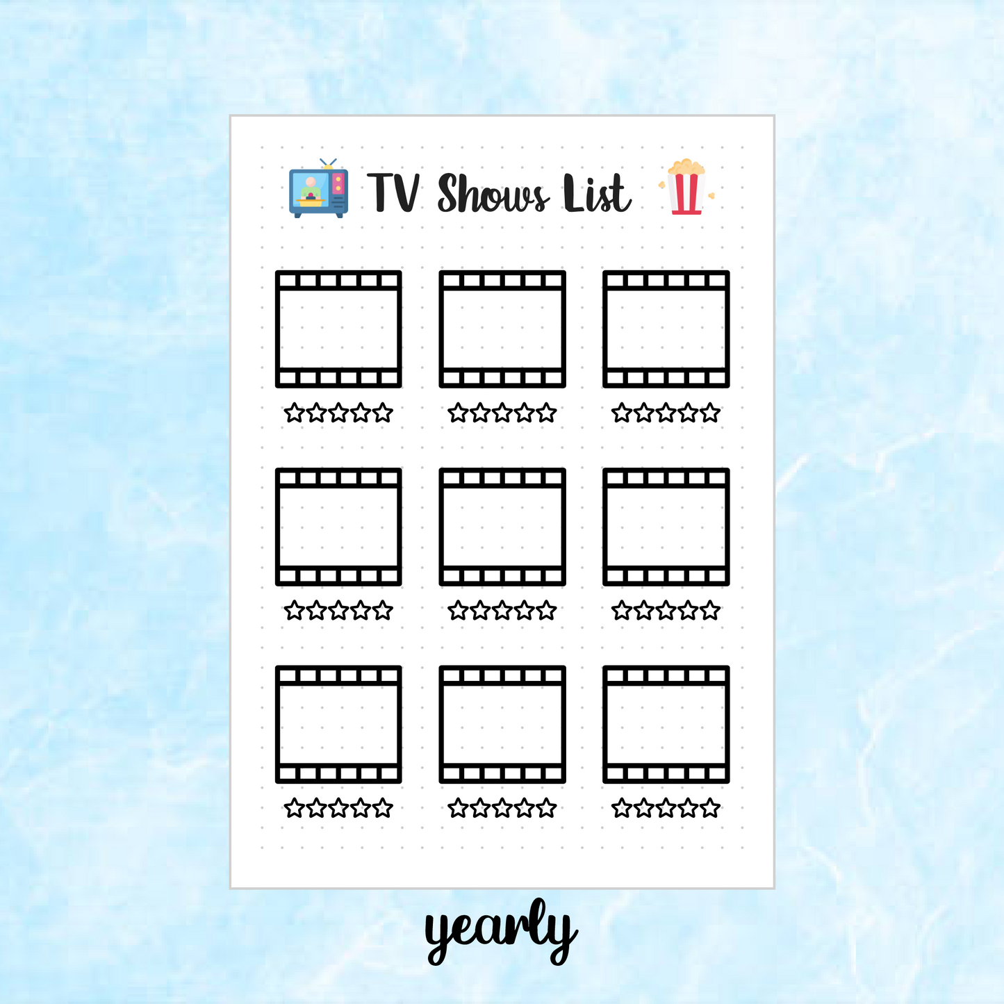 Digital Download PDF TV Shows List Page