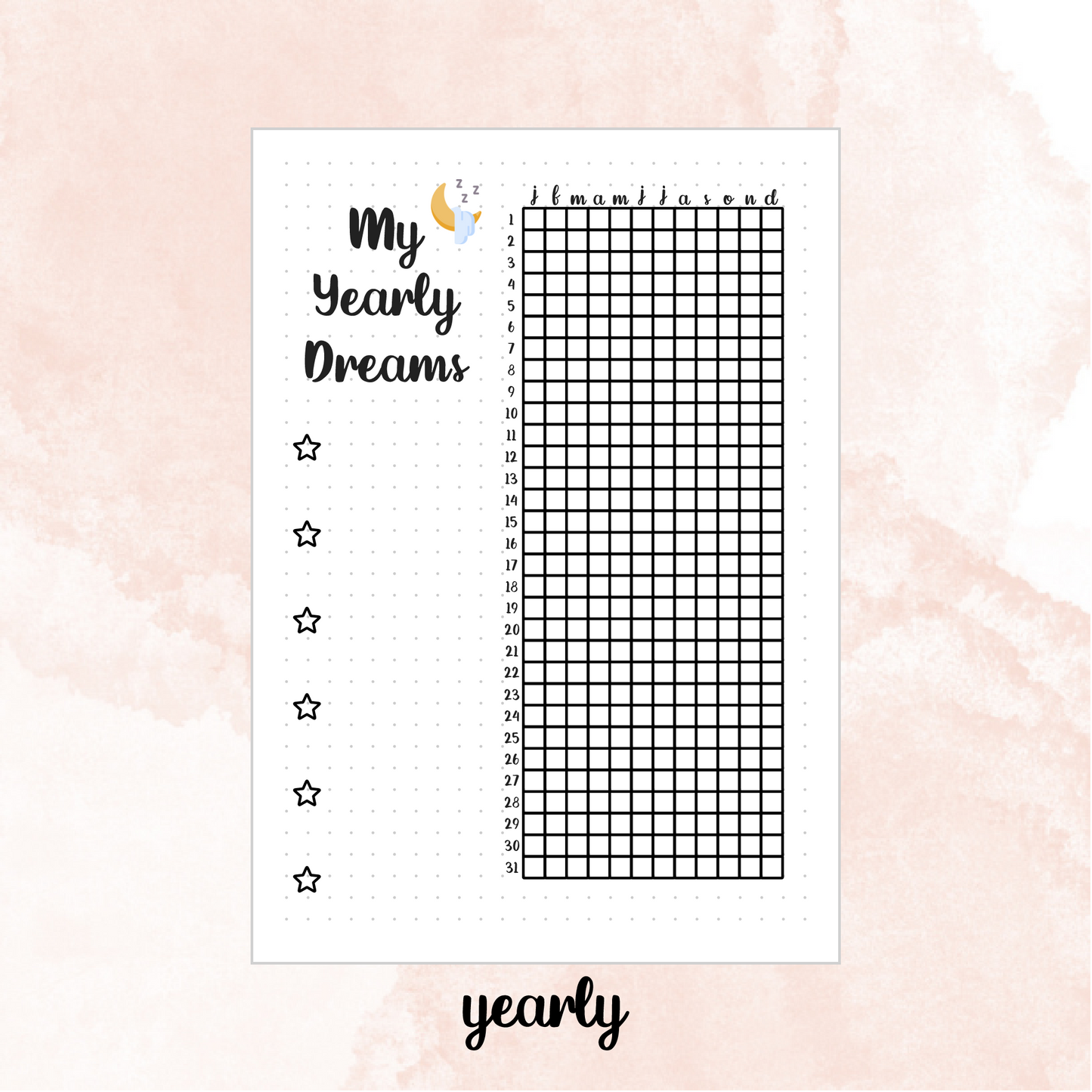 My Yearly Dreams Page