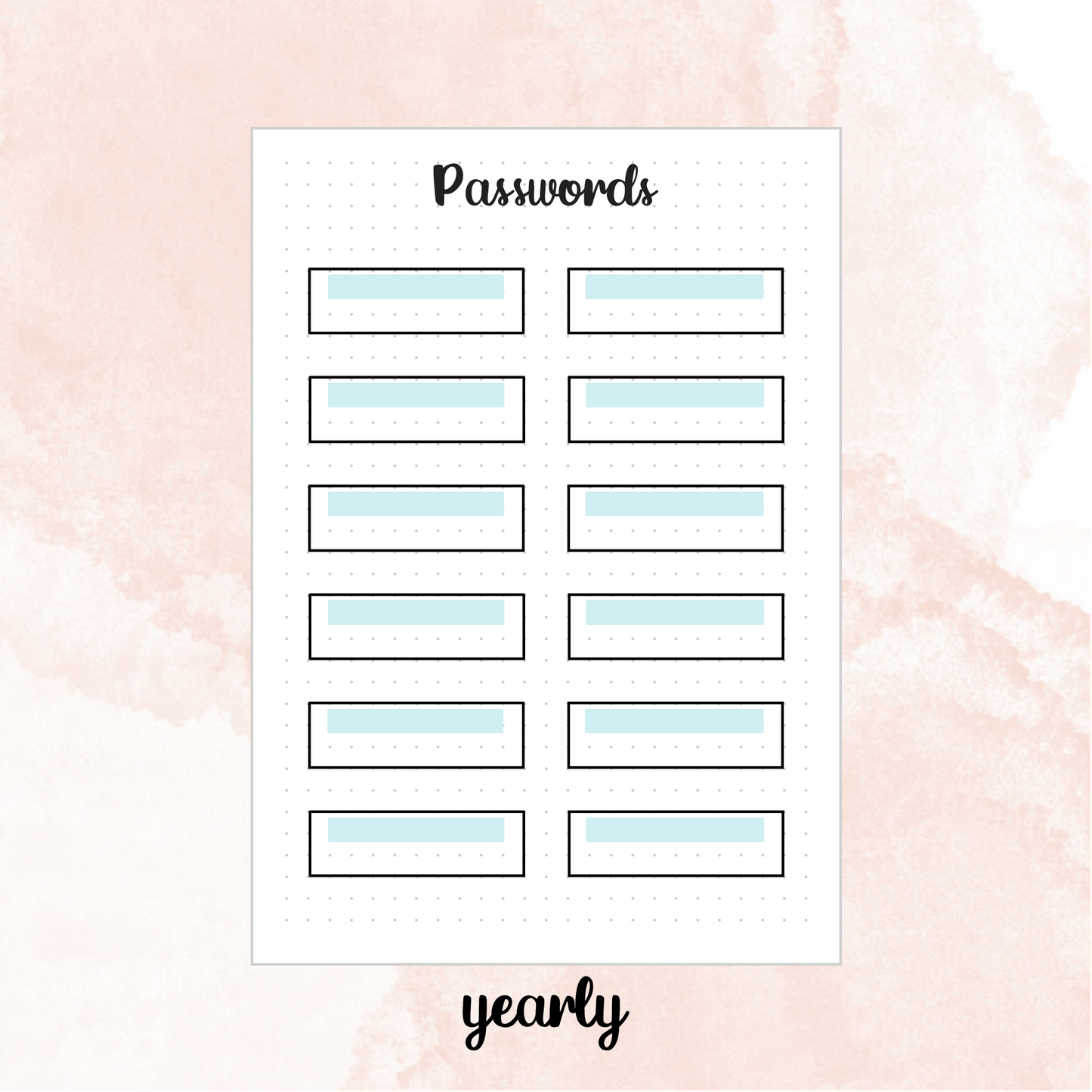 Passwords Page