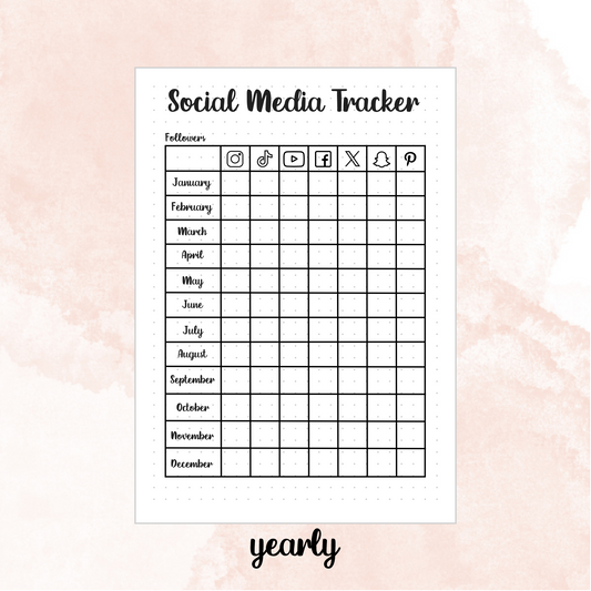 Social Media Followers Tracker Page