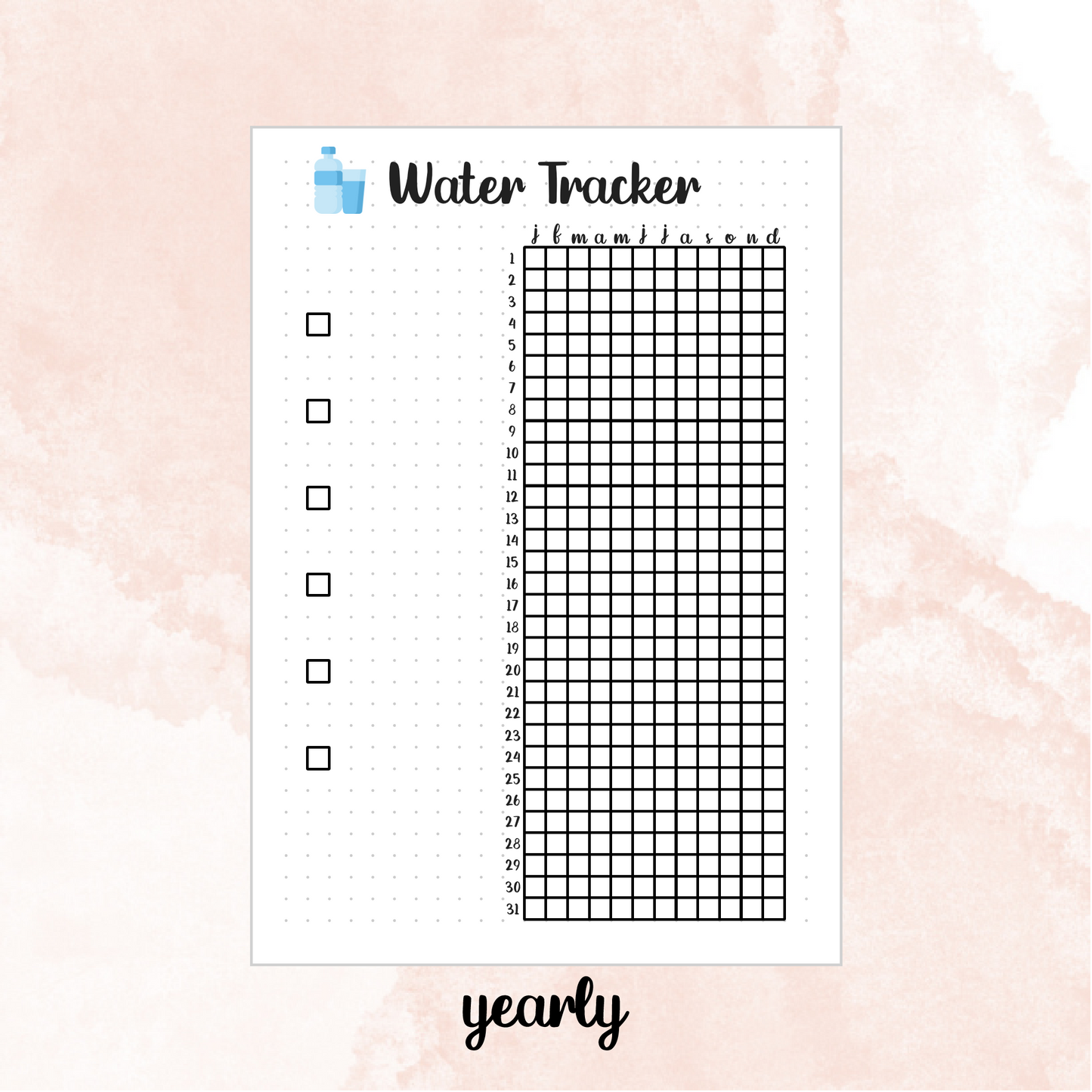 Water Tracker Page