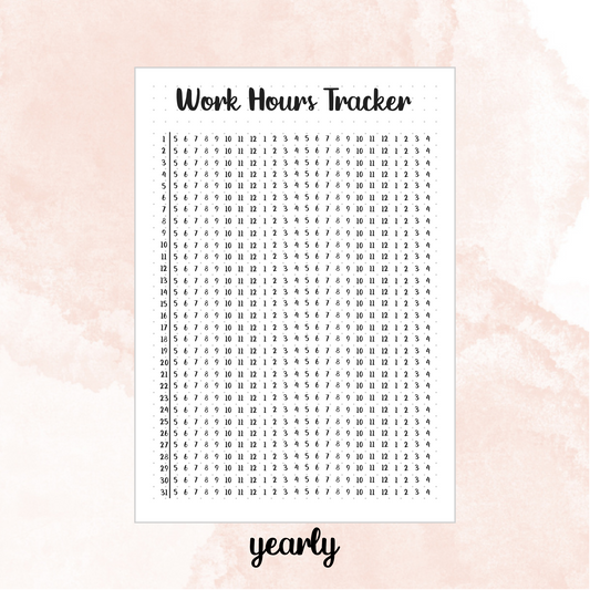 Work Hours Tracker Page